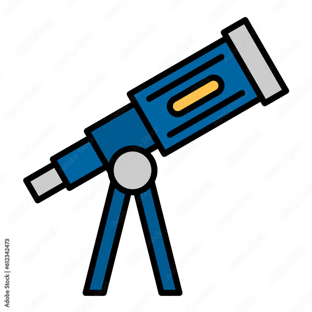 Telescope Line Color Icon Telescope Line Color Icon