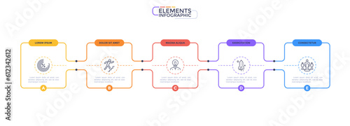 Thin Line Modern Infographic Template. Vector Illustration