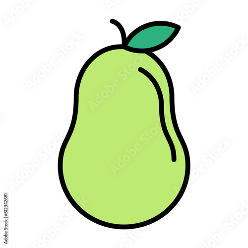 Pear Line Color Icon