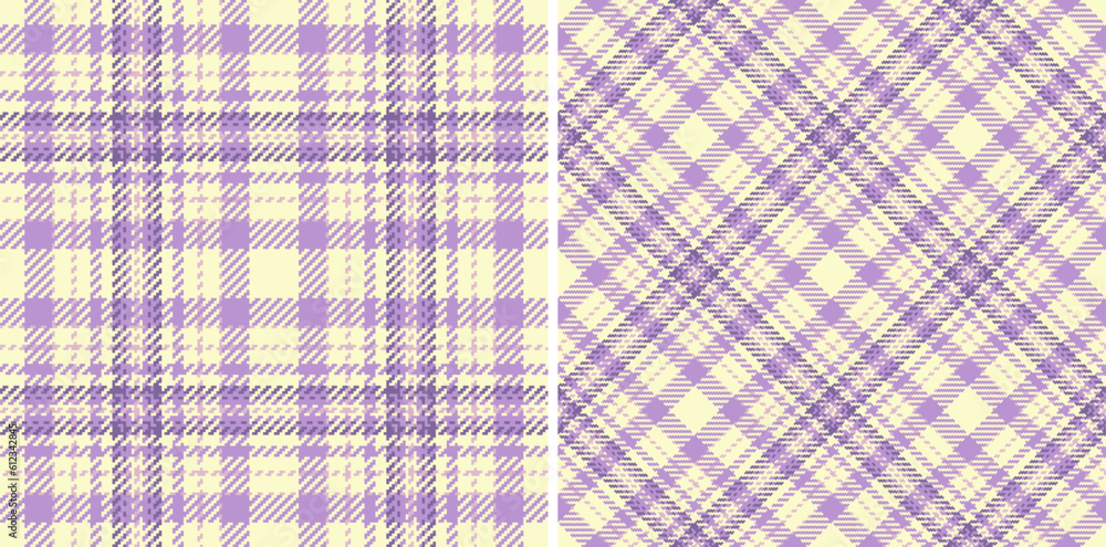 Vector textile plaid of fabric tartan seamless with a texture check background pattern.