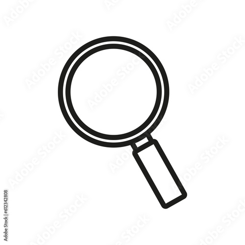 Search magnifying glass flat icon.