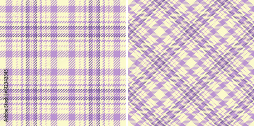 Vector textile plaid of fabric tartan seamless with a texture check background pattern.