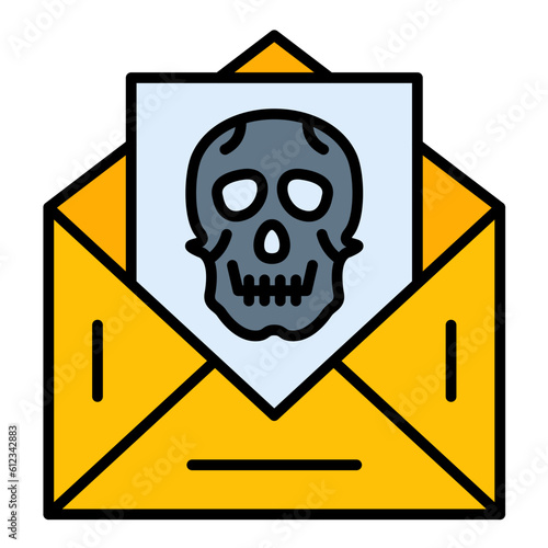 Spam Email Line Color Icon