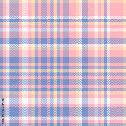 Texture background pattern of check tartan textile with a plaid seamless vector fabric.