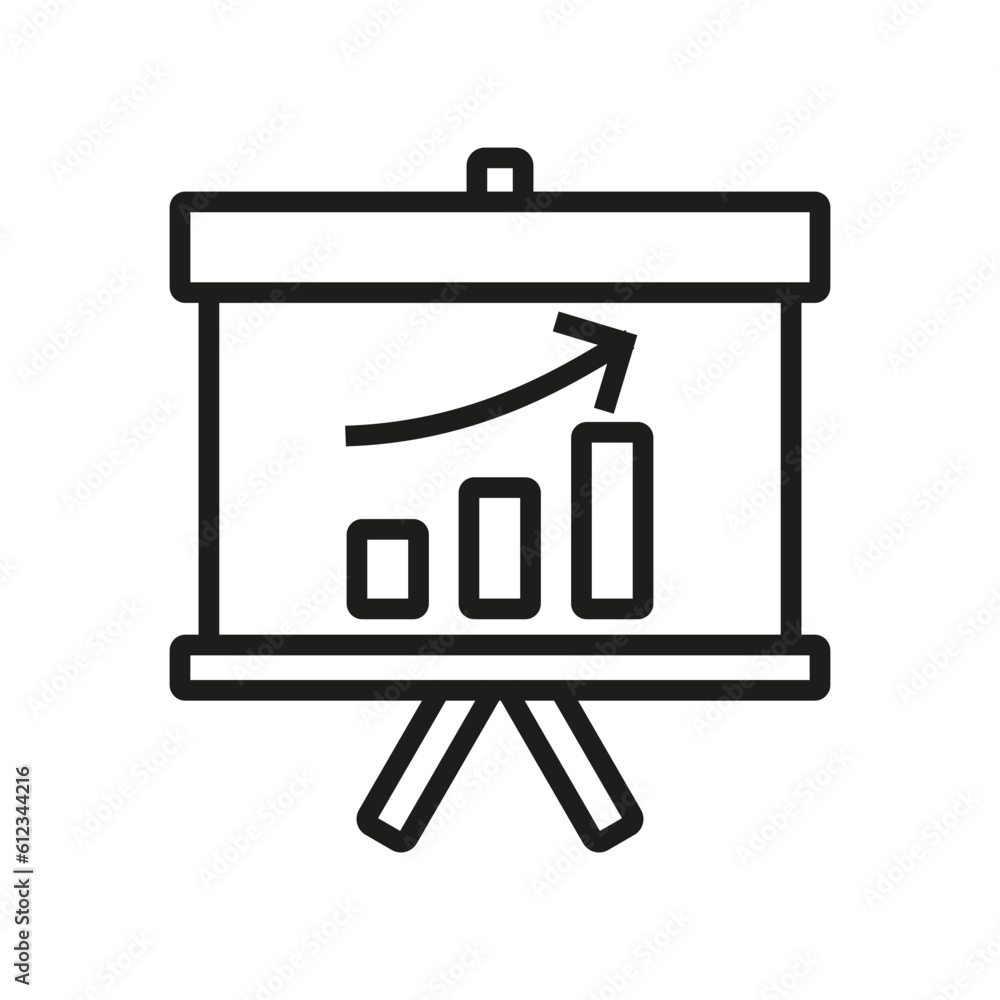 Simple design business icon, Black thin line. Simple design business icon, Black thin line.