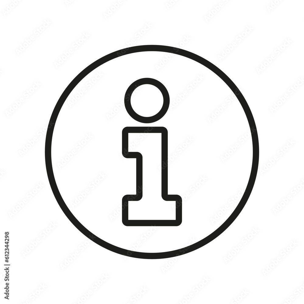 Information or info speech bubble line icon. Information or info speech bubble line icon.