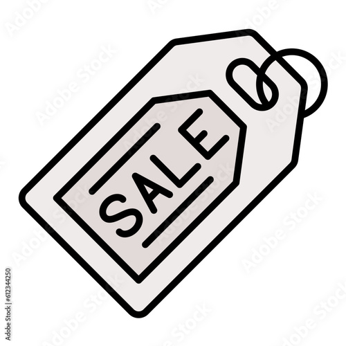 Sale Tag Line Color Icon