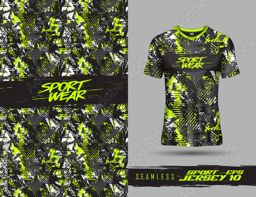 T-shirt template abstract background design for extreme jersey team, racing, cycling, leggings, football, gaming and sport livery.