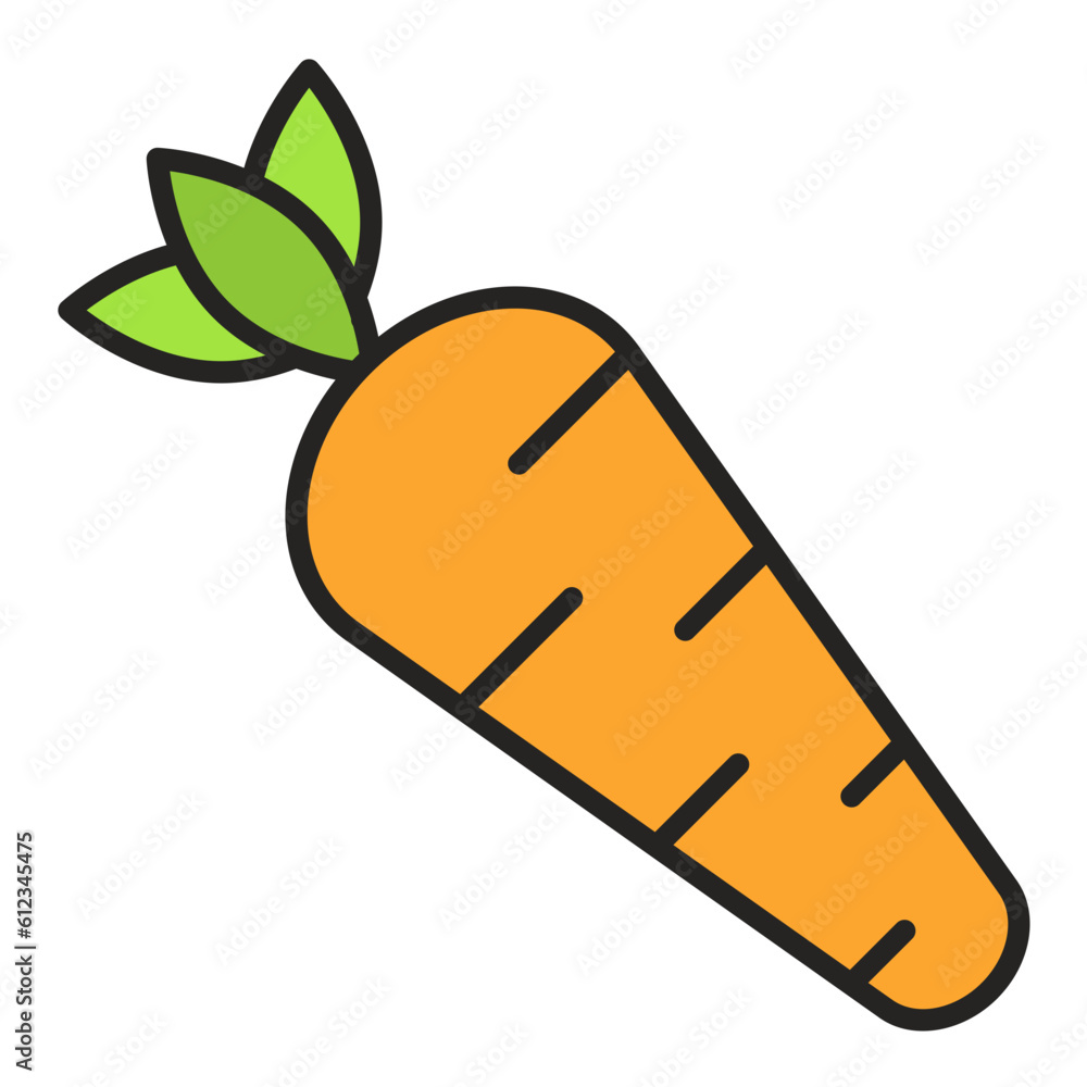 Carrots Line Color Icon Carrots Line Color Icon