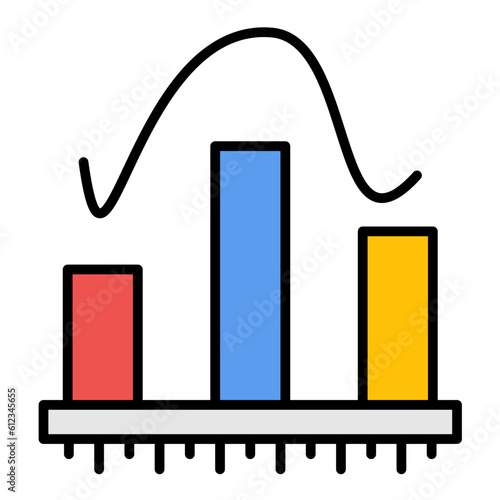 Histogram Line Color Icon