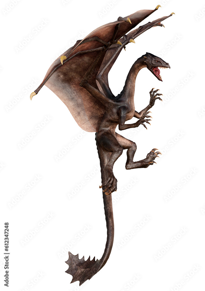 Obraz premium 3D Rendering Fairy Tale Dragon on White