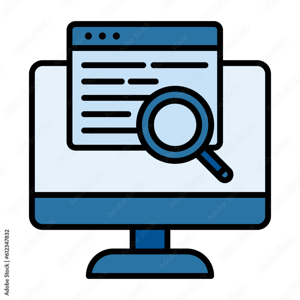 Online Search Line Color Icon Online Search Line Color Icon