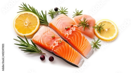 raw salmon with herbs