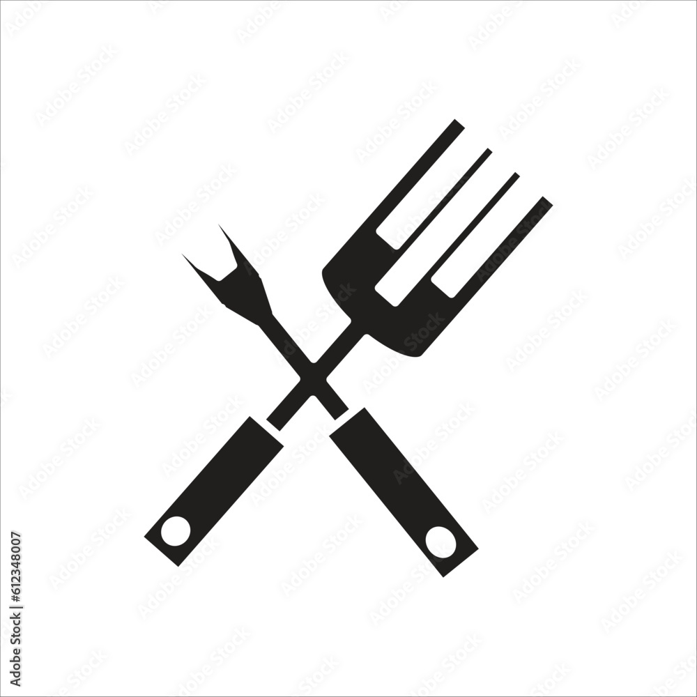 bbq fork icon vector template bbq fork icon vector template