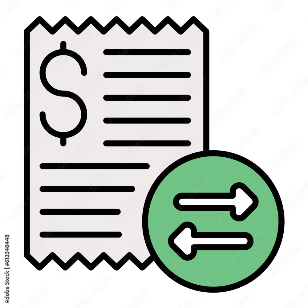 Transaction Fee Line Color Icon Transaction Fee Line Color Icon