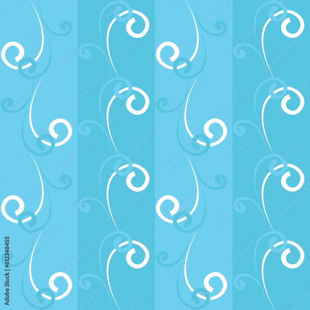 Blue cloud swirls on blue seamless pattern stock vector illustration for web, for print, for wallpaper Blue cloud swirls on blue seamless pattern stock vector illustration for web, for print, for wallpaper