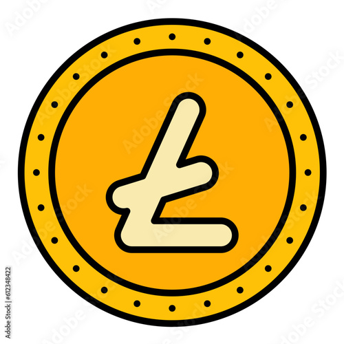 Litecoin Line Color Icon