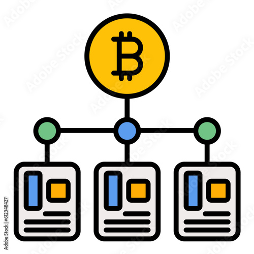 Mining Farm Line Color Icon