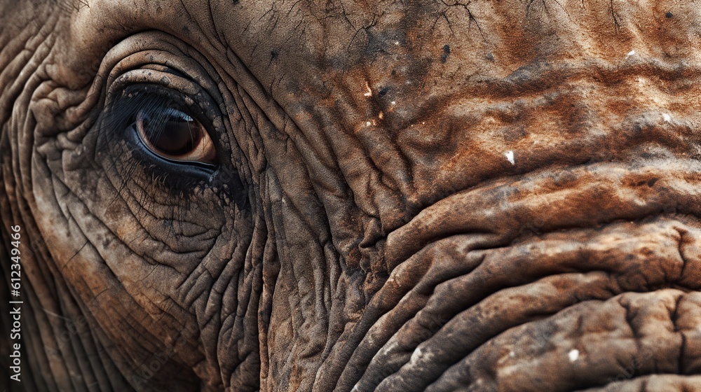 A realistic photo with a elephant close up. Generative ai. A realistic photo with a elephant close up. Generative ai.