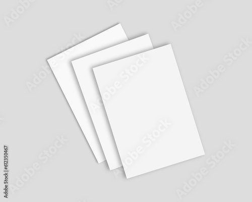 A4 paper sheet blank mockup template design.