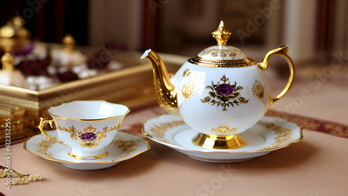 Royal gold luxuries cup of tea coffee