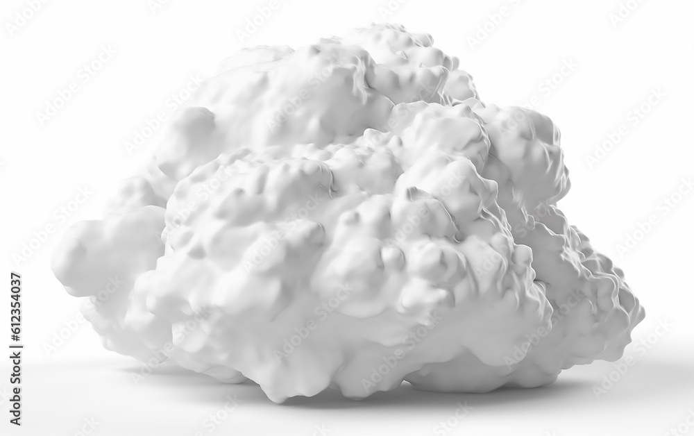 Cloud on white background. Generative AI technology. Cloud on white background. Generative AI technology.