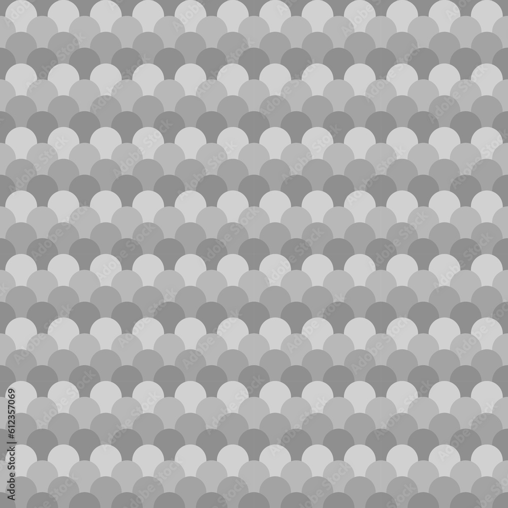 Japan traditional ethnic embroidery ornament with repeated scallops. Fish scale. Repeat scallop background. Seamless surface pattern design with scales. Ancient japanese sashiko uroko motif. Squama. Japan traditional ethnic embroidery ornament with repeated scallops. Fish scale. Repeat scallop background. Seamless surface pattern design with scales. Ancient japanese sashiko uroko motif. Squama.