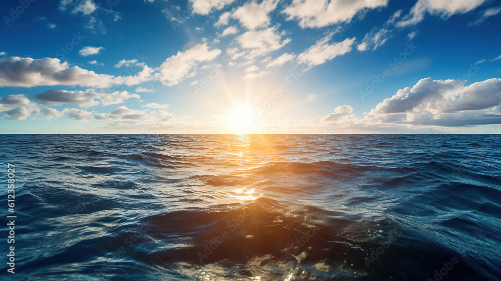 Bright beams of sunlight refracting through the surface of the atlantic ocean. Generative Ai Bright beams of sunlight refracting through the surface of the atlantic ocean. Generative Ai