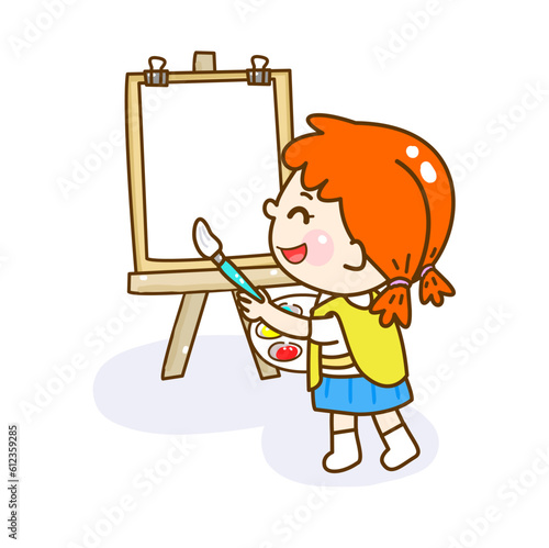 Illustration Art classroom for kids.