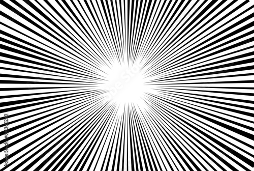 Fototapeta Naklejka Na Ścianę i Meble -  Comic sunburst background ray stripe texture art dynamic motion line wallpaper