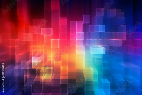 3D rendering abstract colorful geometric background banner or wallpaper  visual elements