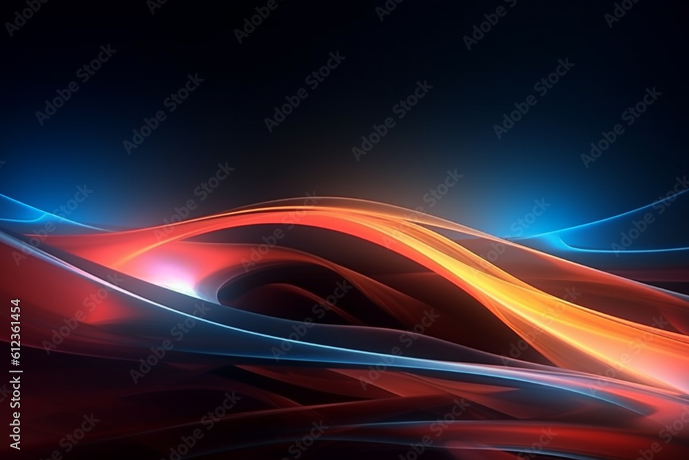 Naklejka premium 3D rendering abstract colorful background wallpaper or banner, visual shapes graphic elements