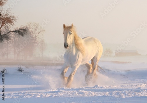 horse in snow