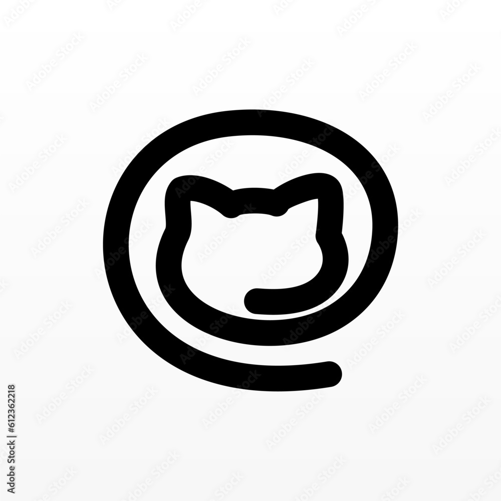 Cat logo design template. Unique animal logo design concept Cat logo design template. Unique animal logo design concept
