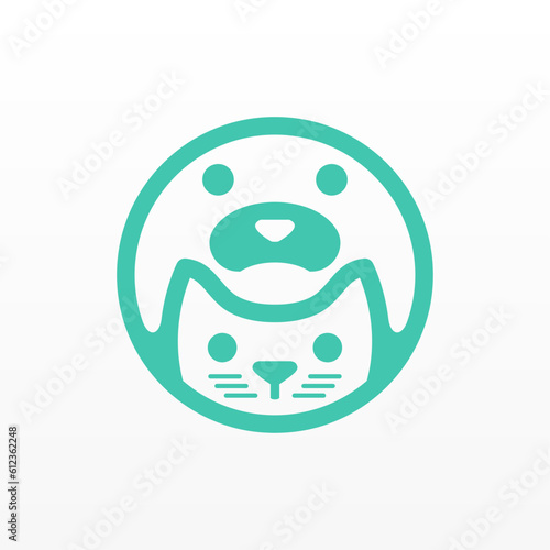 Cat logo design template. Unique animal logo design concept
