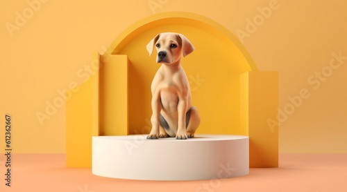 cute dog 3d illustration