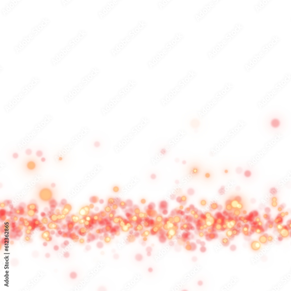 Abstract background red orange glow bokeh isolated transparent background. 