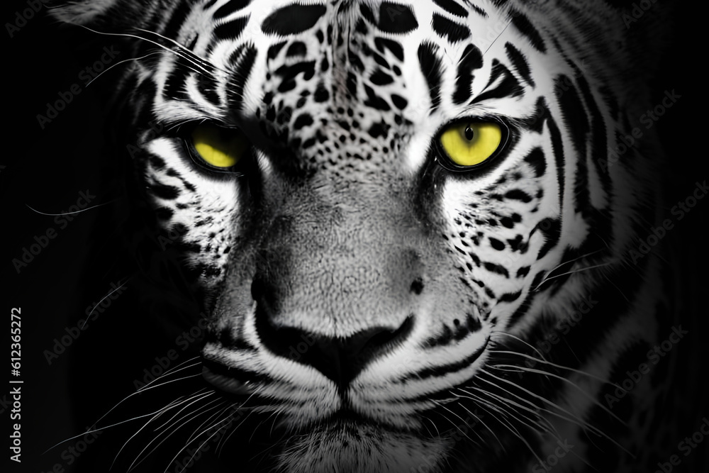 African leopard wildlife , animal face , felina face . Generative ai African leopard wildlife , animal face , felina face . Generative ai