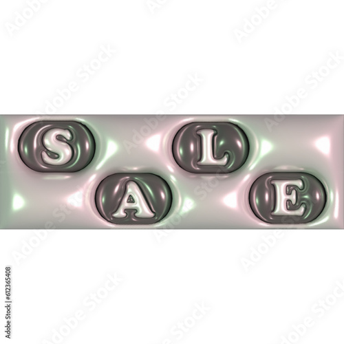 Sale icon black and white style 3d