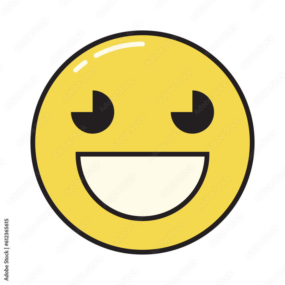 Fototapeta premium Retro Emoji Sticker Illustration