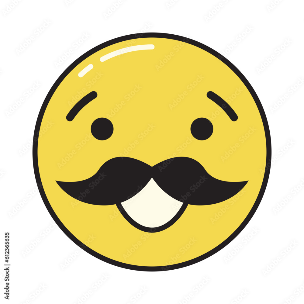 Fototapeta premium Retro Emoji Sticker Illustration