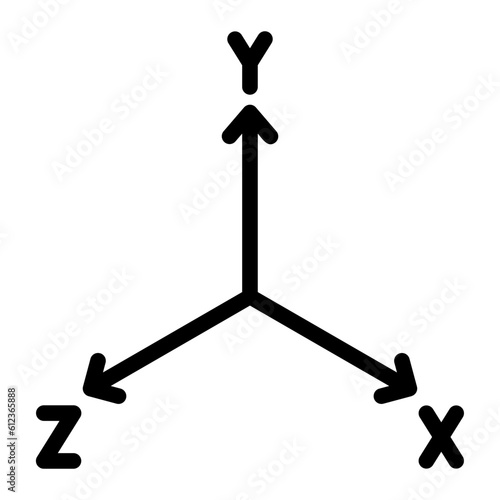 coordinates line icon