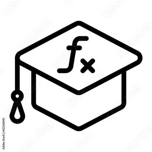 mortarboard line icon