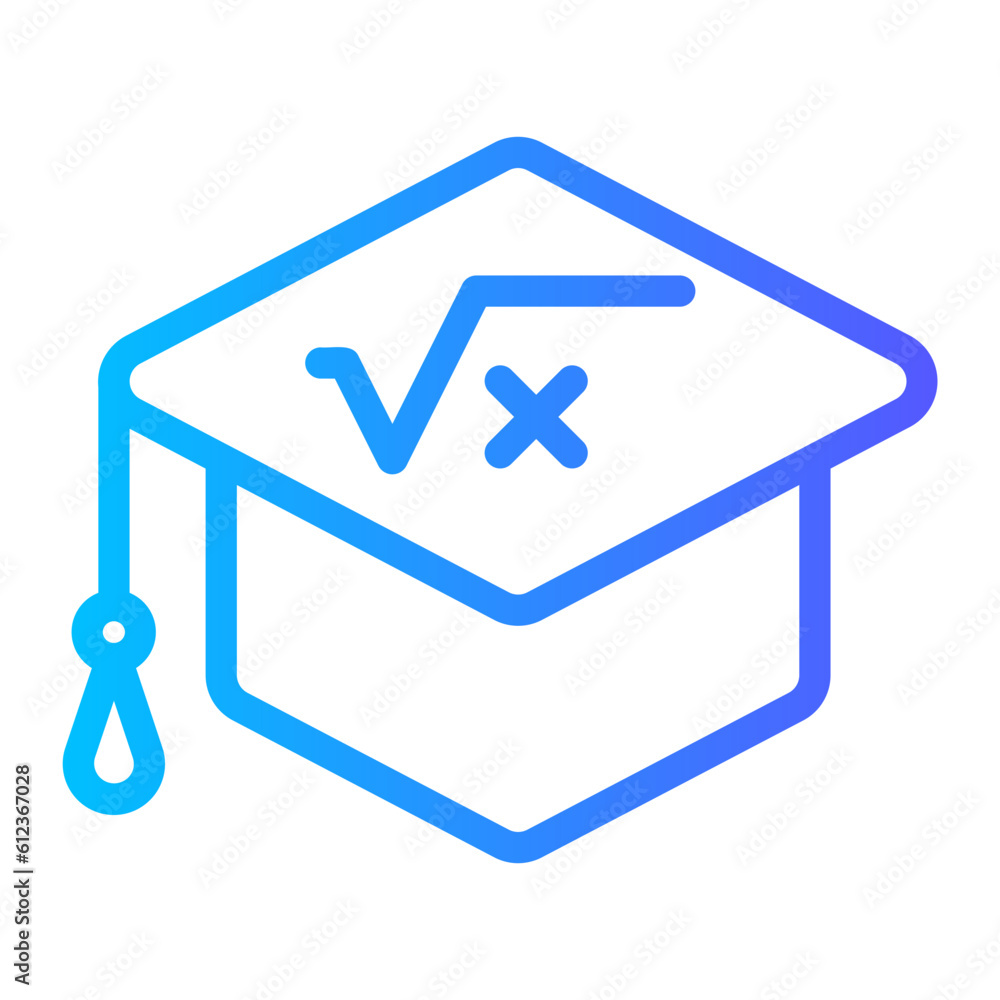 graduation cap gradient icon graduation cap gradient icon