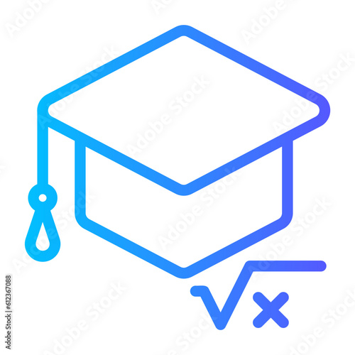 mortarboard gradient icon