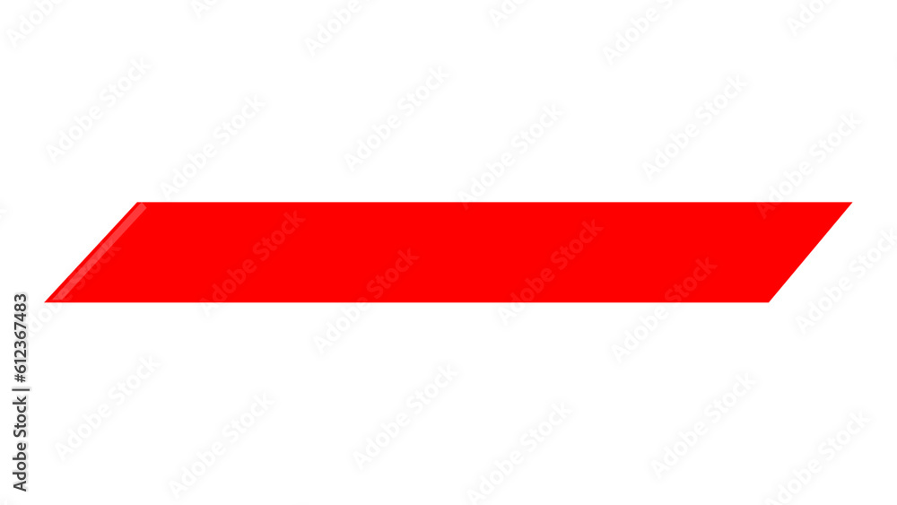Modern designed lower third in red colors and white colors. - obrazy, fototapety, plakaty 