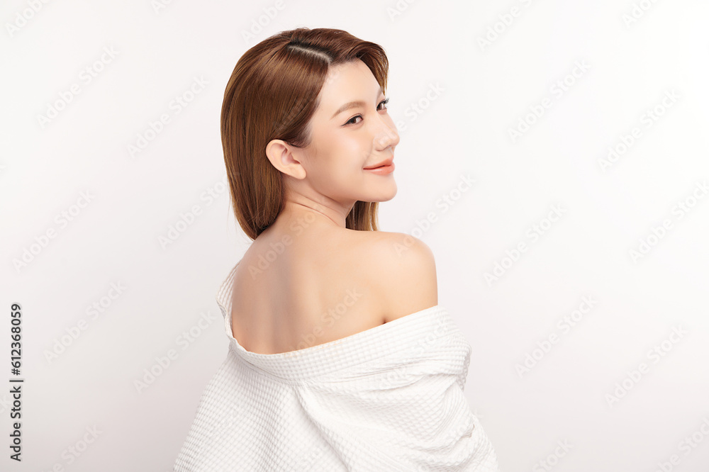 Beautiful young asian woman with clean fresh skin on white background, Face care, Facial treatment, Cosmetology, beauty and spa, Asian women portrait. Beautiful young asian woman with clean fresh skin on white background, Face care, Facial treatment, Cosmetology, beauty and spa, Asian women portrait.