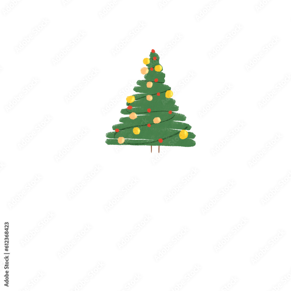 christmas tree. Premium vector. Object and symbol are the element.
