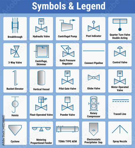 Vector Illustration for Symbols Legends