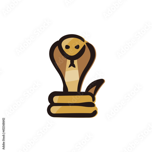 Cobra - Egypt icon/illustration (Hand-drawn line, colored version)